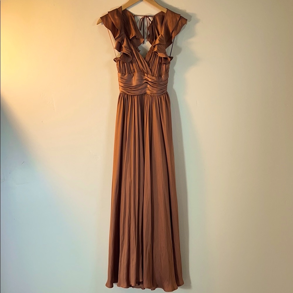 Elegant brown vacation dress size small